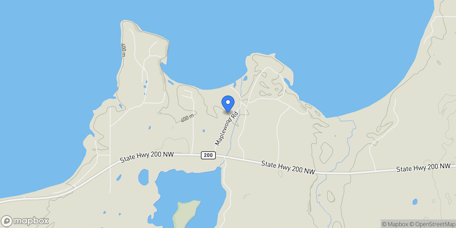 Map showing 738 Golden Eye Trail NW, Pine Lake Twp, MN 56484, Walker, Minnesota, United States.