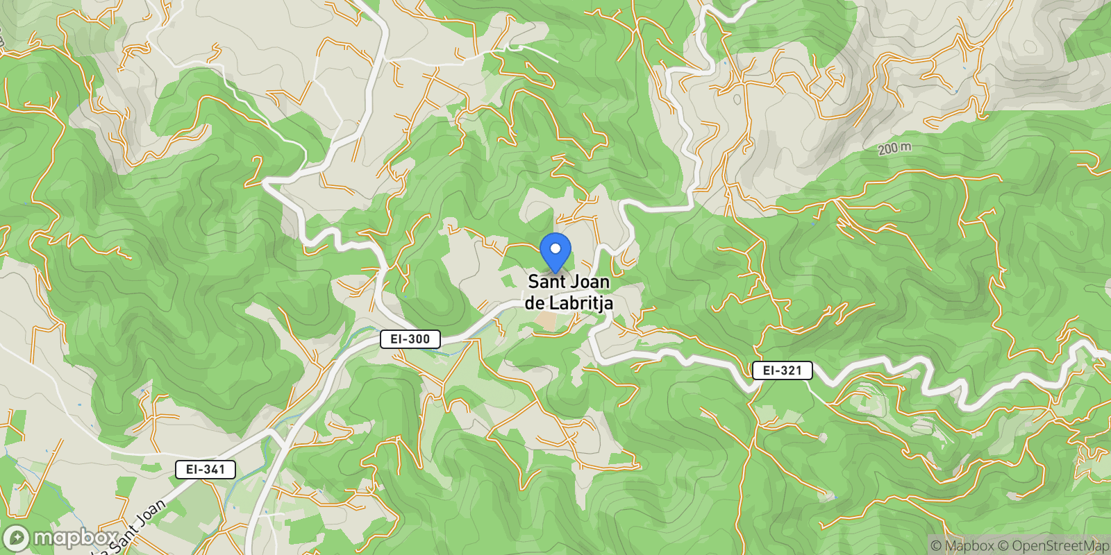 Map showing 07810 Sant Joan de Labritja, Balearic Islands, Spain, Sant Joan de Labritja, Balearic Islands, Spain.