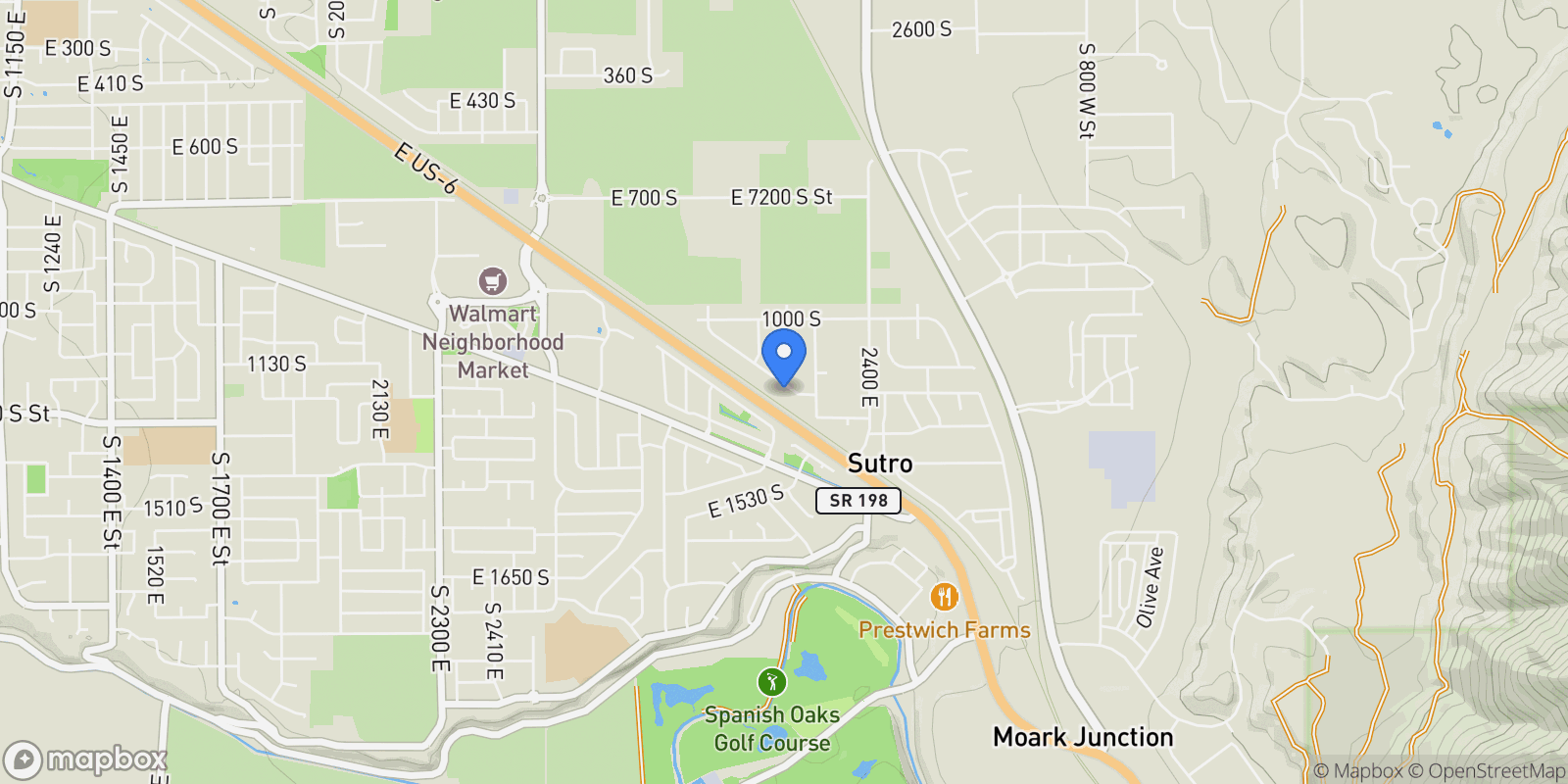 Map showing 3182 E CANYON MEADOWS DR 212, Spanish Fork, Utah, United States.
