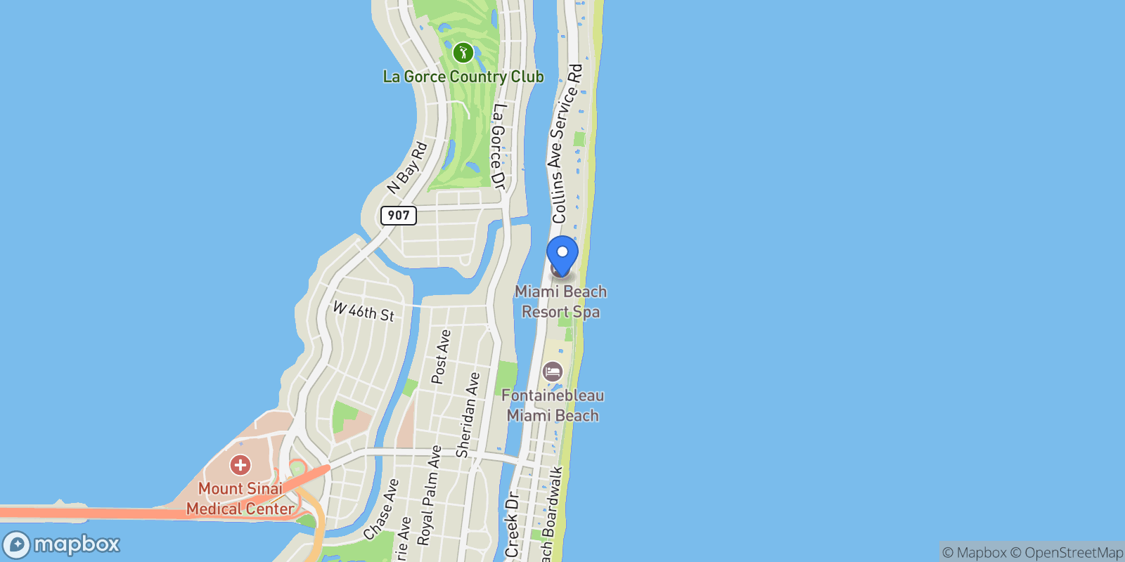 Map showing 4779 Collins Ave 1805, Miami Beach, Florida, United States.