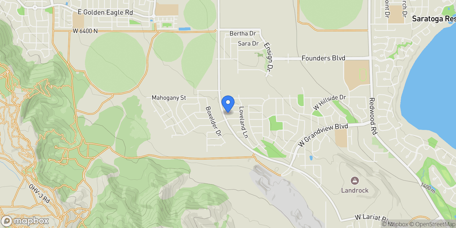 Map showing 917 W BLACK TAIL ST S, Saratoga Springs, Utah, United States.