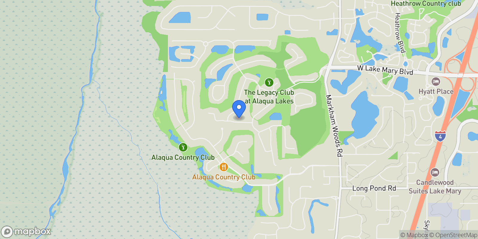 Map showing 1810 Oakbrook Drive, Longwood, FL 32779, Longwood, Florida, United States.