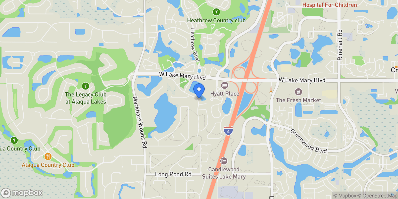 Map showing 3687 Farm Bell Place, Lake Mary, FL 32746, Lake Mary, Florida, United States.