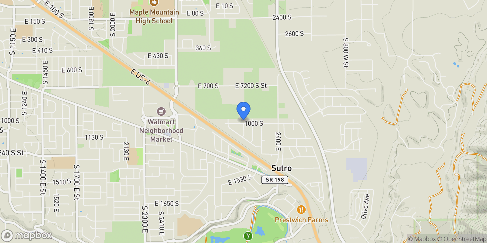 Map showing 3103 E 1000 S 303, Spanish Fork, Utah, United States.