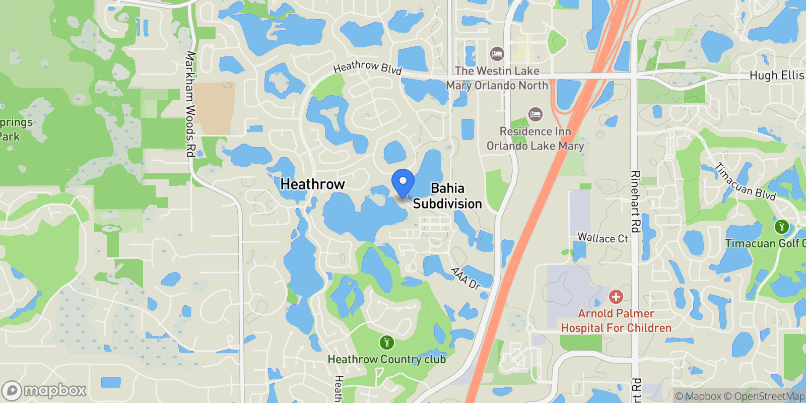 Map showing 812 Stephens Pass Cove, Lake Mary, FL 32746, Lake Mary, Florida, United States.