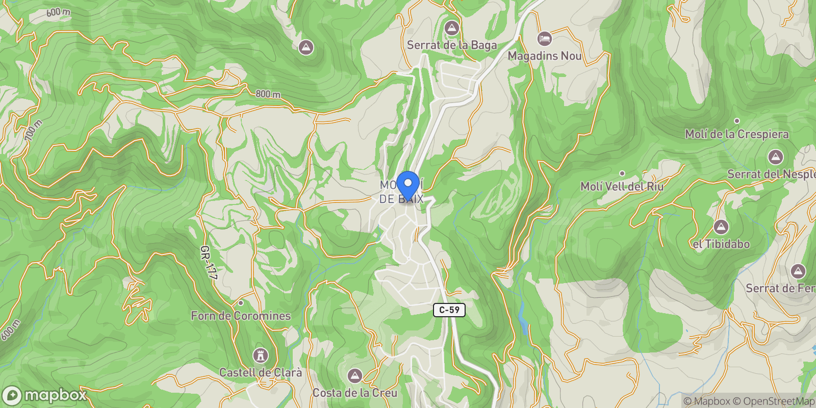 Map showing C-59, Moia, Catalonia, Spain.