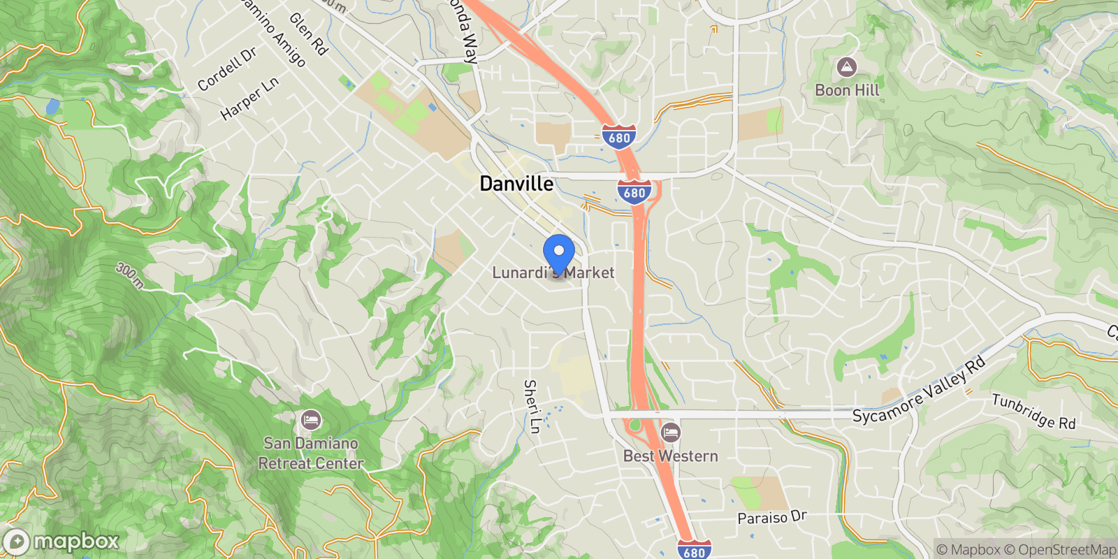 Map showing 125 El Dorado Ave, Danville, California, United States.