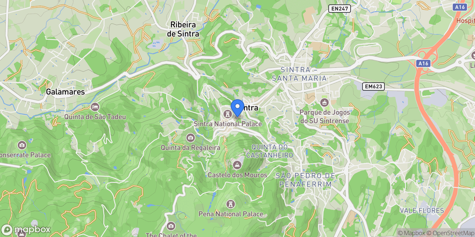 Map showing Sintra, Lisboa, Sintra, Lisbon, Portugal.