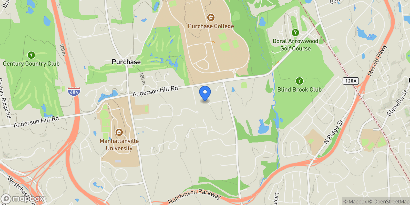Map showing 9 Lincoln Woods, Harrison, New York, United States.