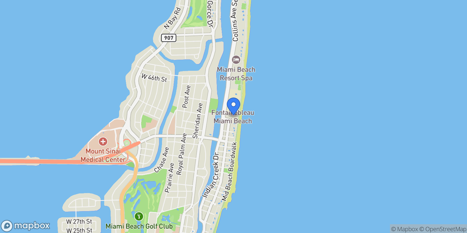 Map showing 4391 Collins Ave 1501, Miami Beach, Florida, United States.