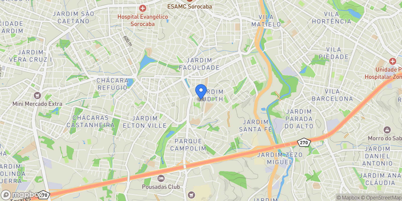 Map showing Jardim Portal da Colina, State of São Paulo, Brazil.