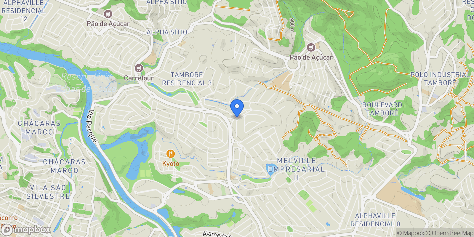 Map showing Residencial Dois (Tambore), State of São Paulo, Brazil.