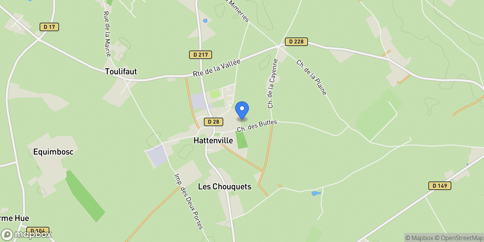 Map showing Hattenville, Hattenville, Hattenville, Normandy, France.