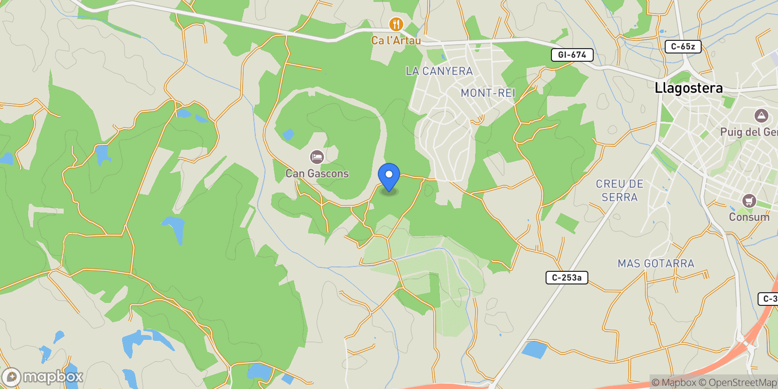 Map showing Illa, Llagostera, Catalonia, Spain.