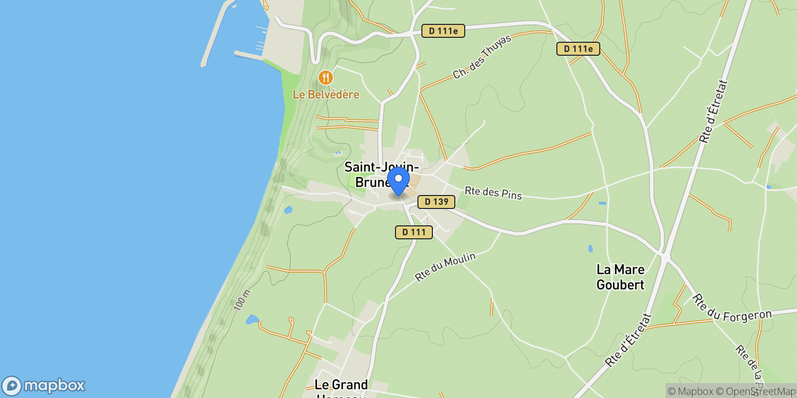 Map showing Saint-Jouin-Bruneval, Saint-Jouin-Bruneval, Saint-Jouin-Bruneval, Normandy, France.