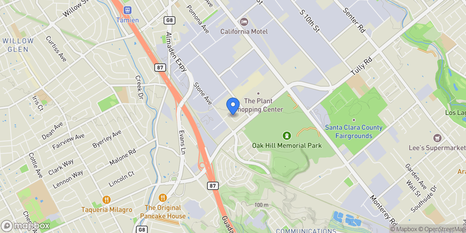 Map showing 2178 Monticello Avenue, San Jose, California, United States.