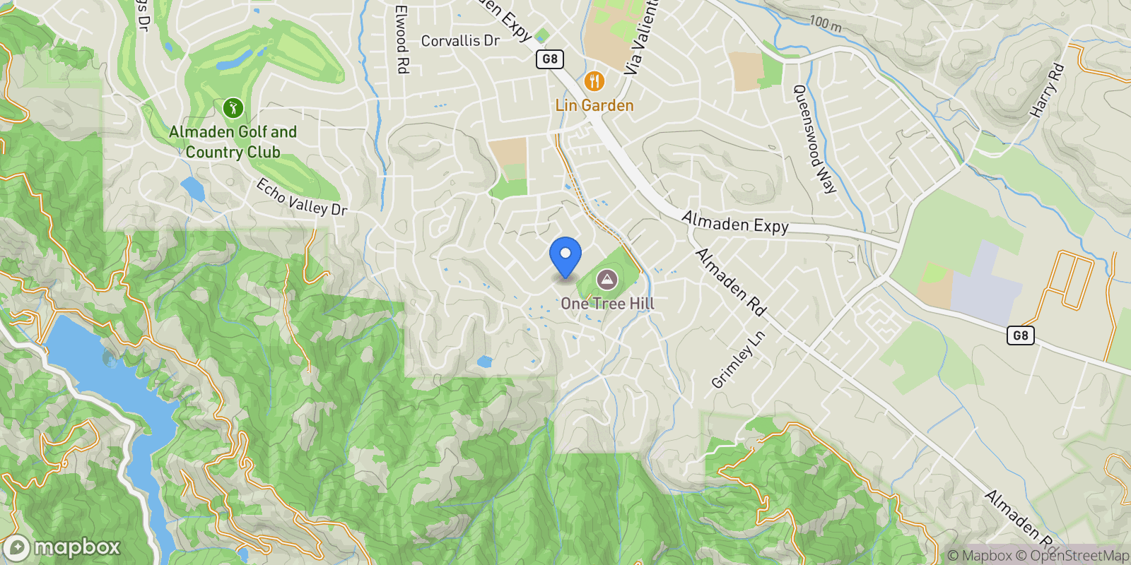 Map showing 1120 Valley Quail Circle, San Jose, California, United States.