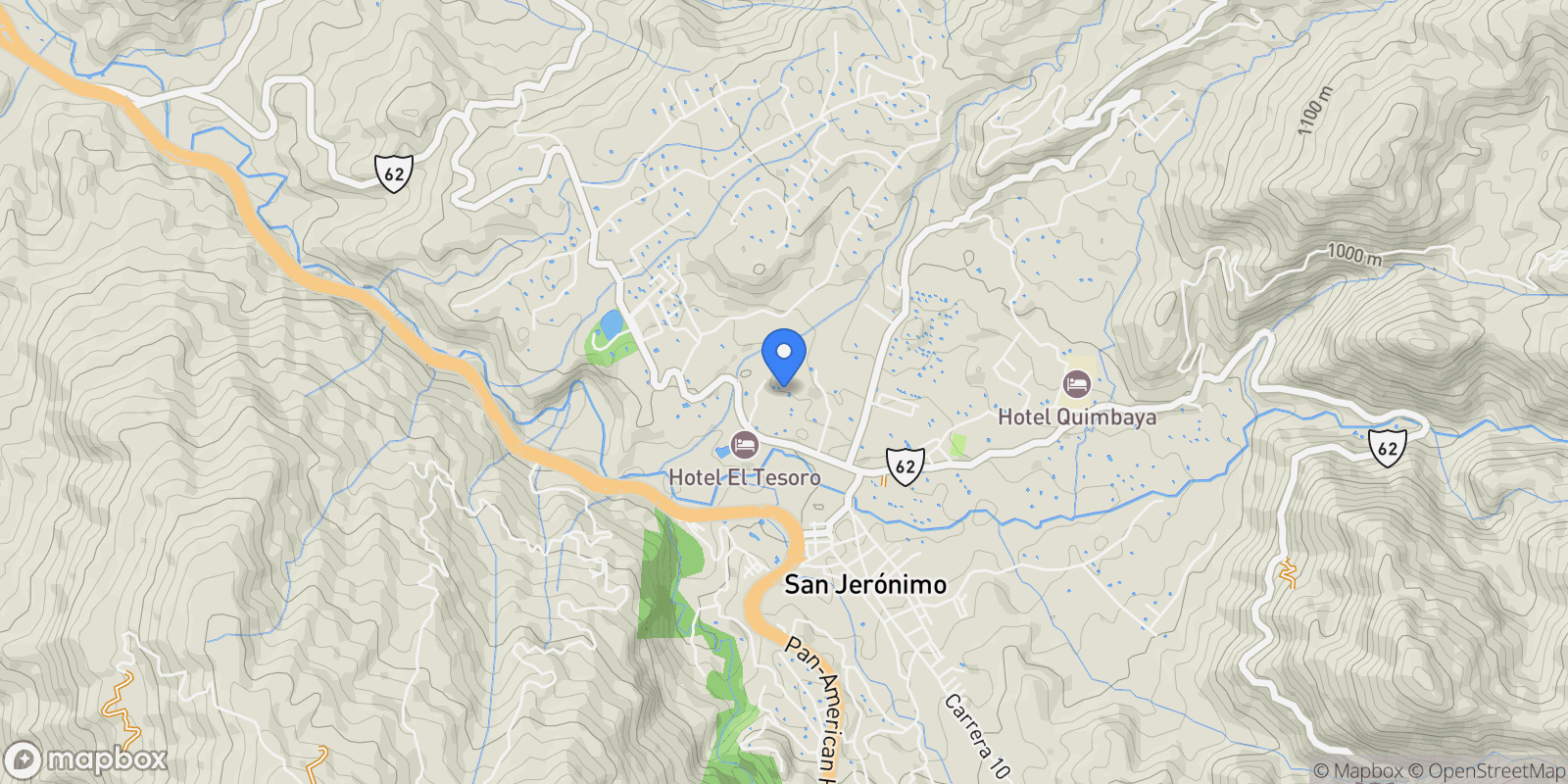 Map showing San Jerónimo CARRERA 10 # 10 120, San Jerónimo, Antioquia, Colombia.
