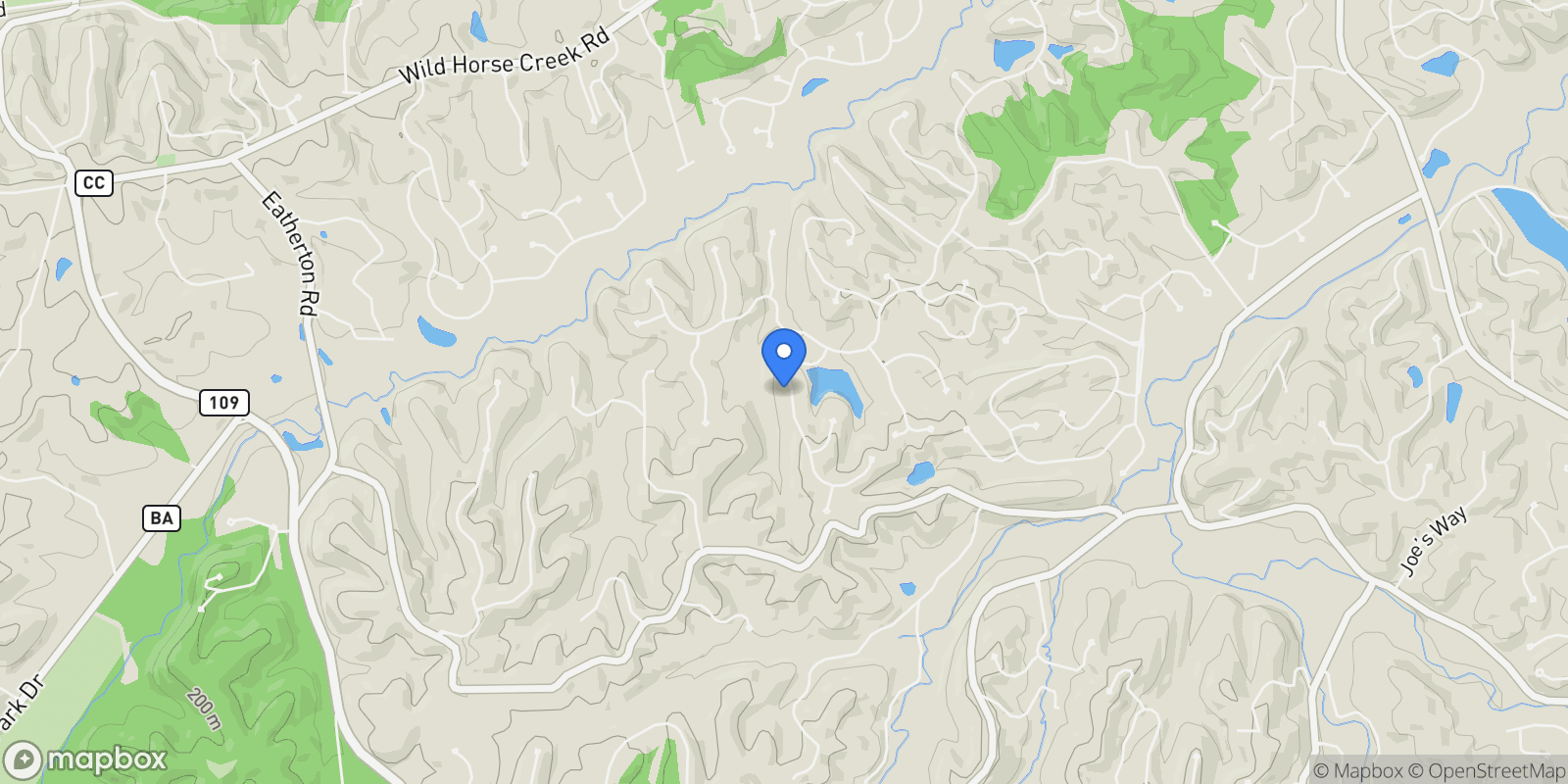 Map showing 17670 Lasiandra Drive, Wildwood, Missouri, United States.