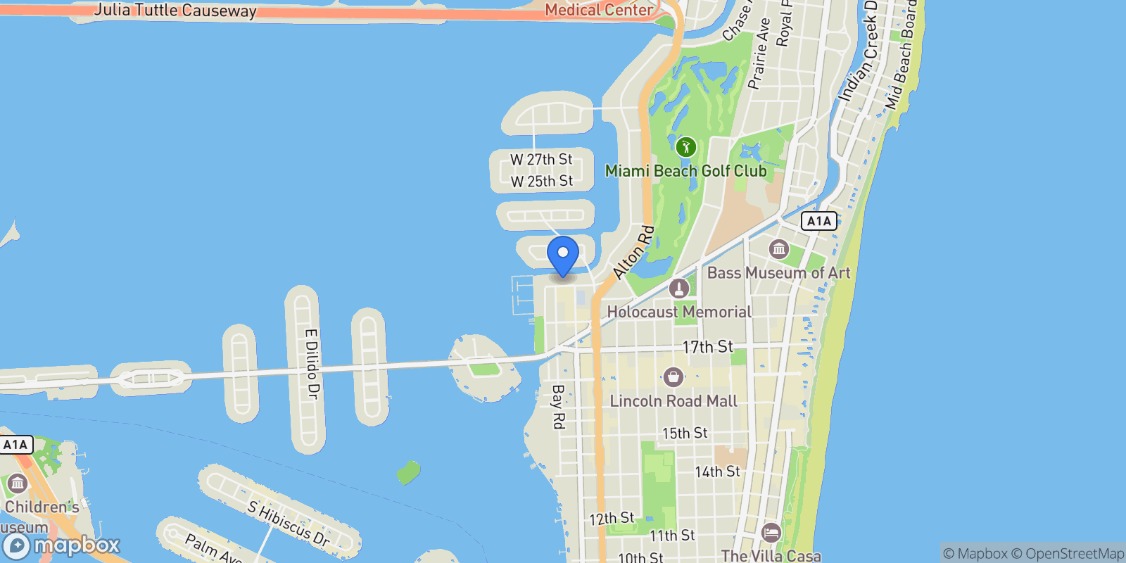 Map showing 1413 Sunset Harbour Dr 208, Miami Beach, Florida, United States.