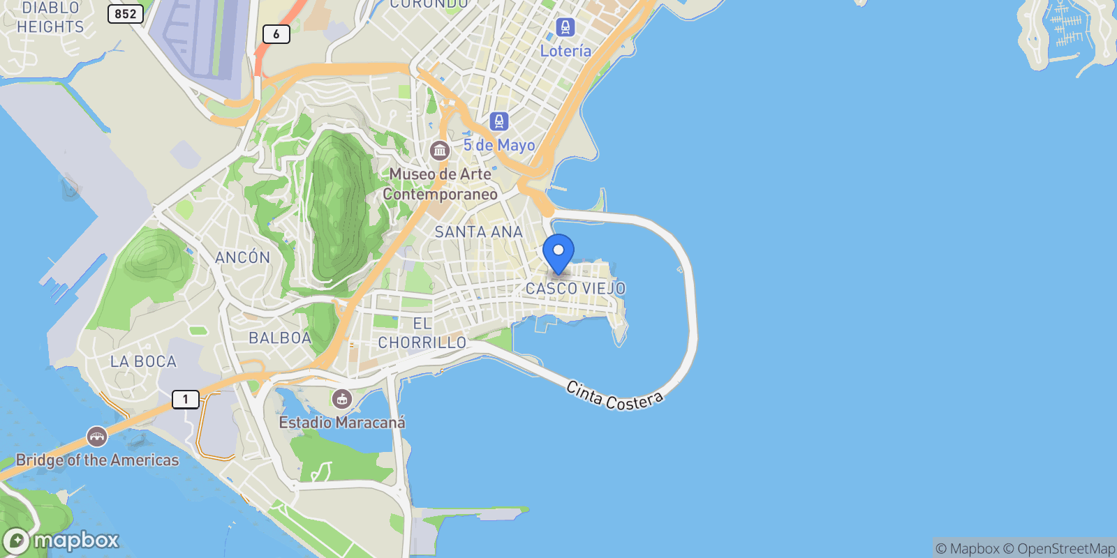 Map showing San Felipe, Panama City, Panamá Province, Panama, Panama City, Panama, Panama.