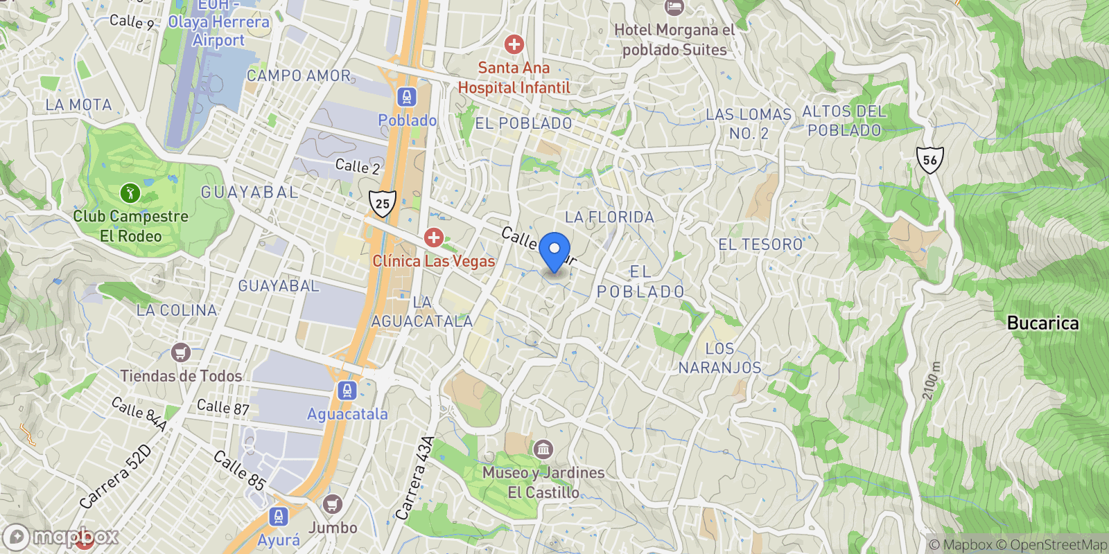 Map showing Medellín AVENUE 37A # 1 SOUTH 30, Medellín, Antioquia, Colombia.