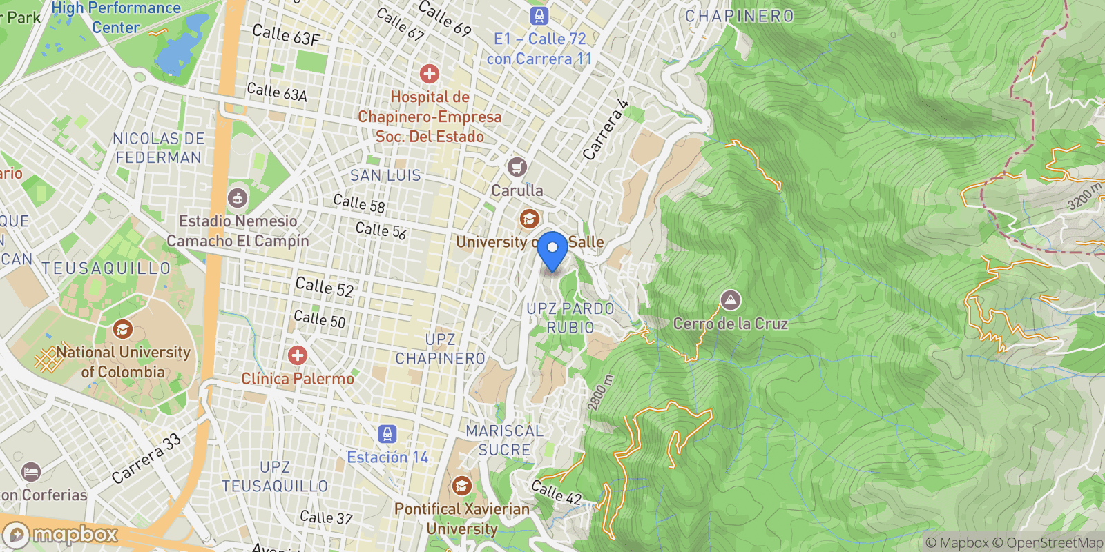 Map showing Bogotá TRANSVERSE 1A # 56 80, Bogota, Bogotá, Colombia.