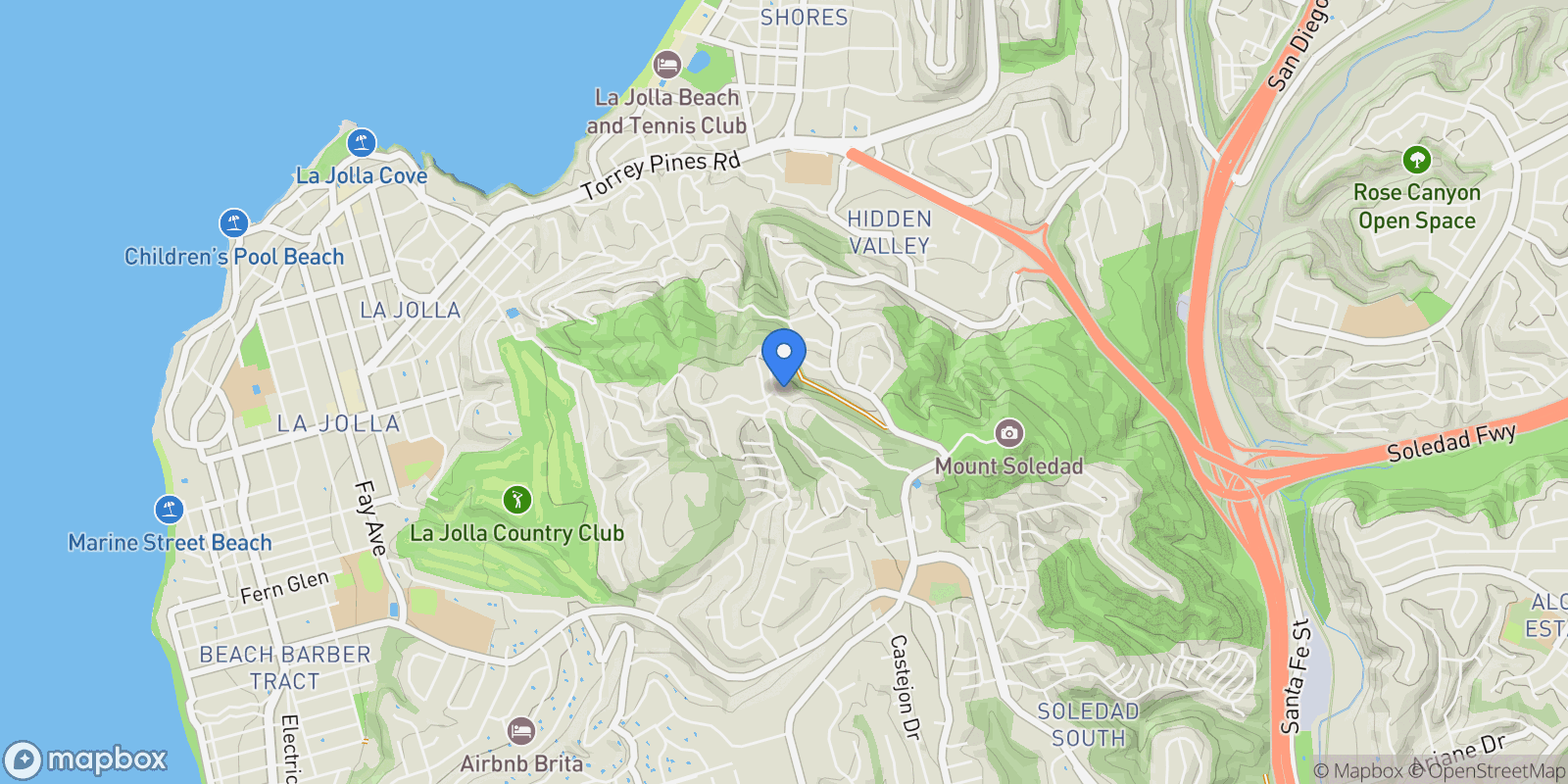 Map showing 1904 Via Casa Alta, San Diego, California, United States.