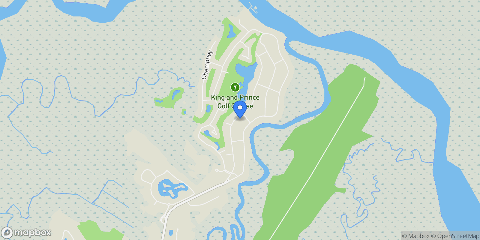 Map showing 144 Butler Lake Drive, Saint Simons Island, GA 31522, St. Simons, Georgia, United States.
