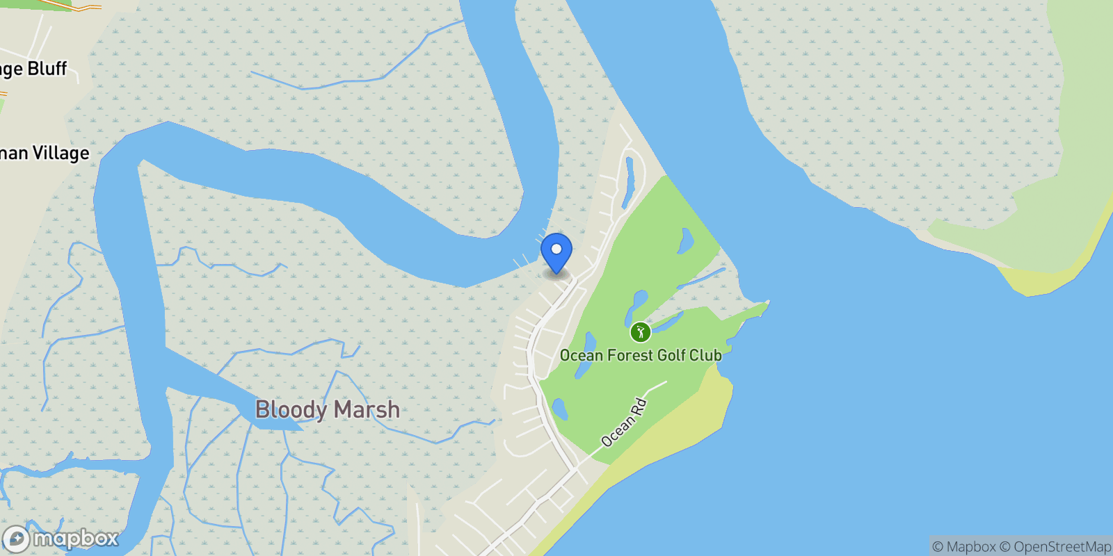 Map showing 318 West 46th Street, Sea Island, GA 31561, St. Simons, Georgia, United States.