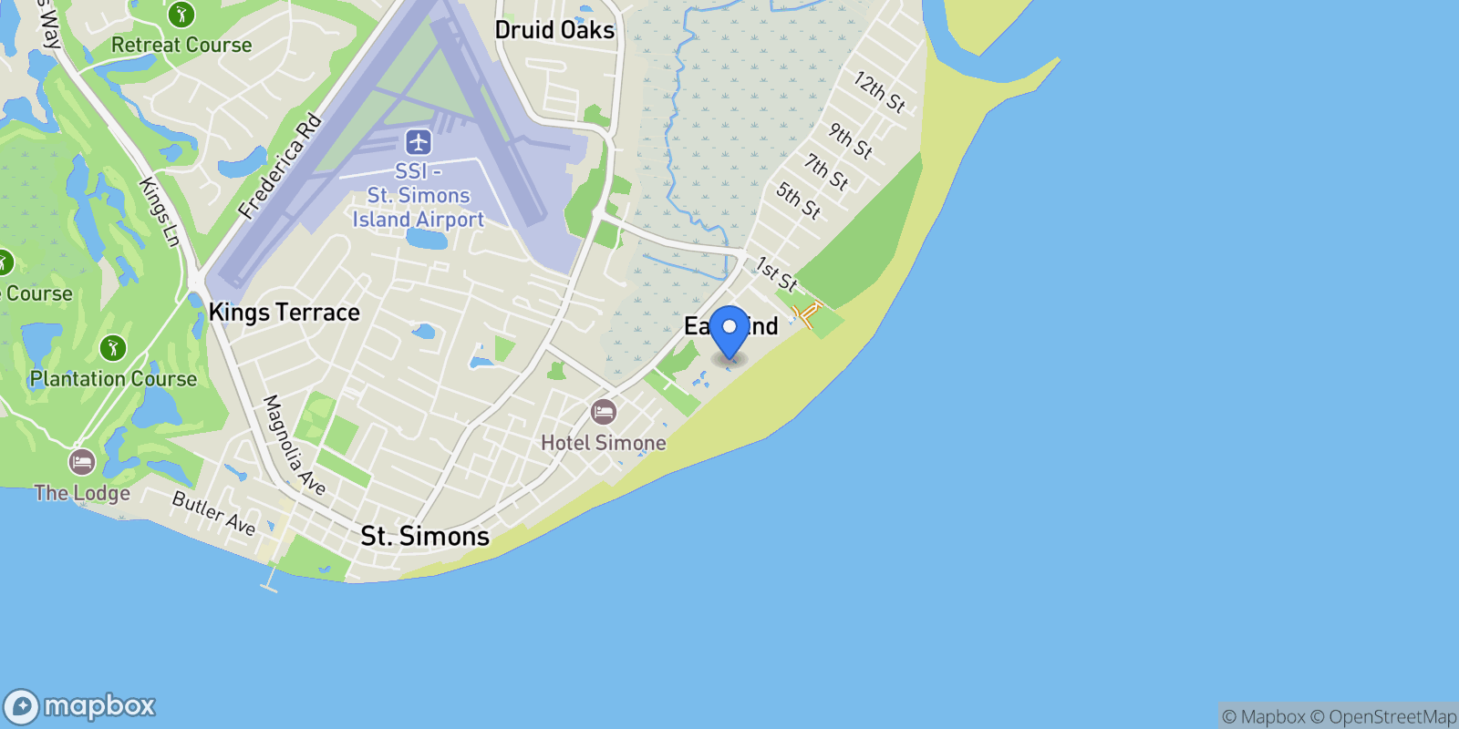 Map showing 1440 Ocean Blvd #437, Saint Simons Island, GA 31522, St. Simons, Georgia, United States.