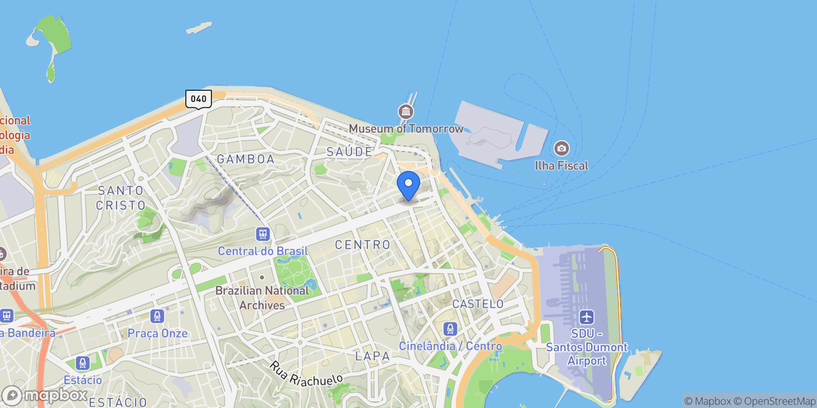 Map showing Rio de Janeiro, State of Rio de Janeiro, Brazil.