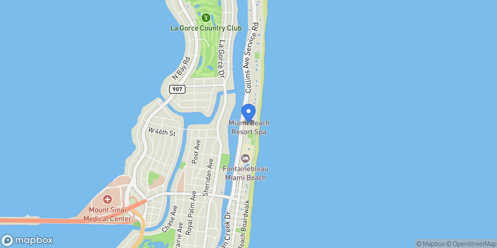 Map showing 4775 Collins Ave 507, Miami Beach, Florida, United States.