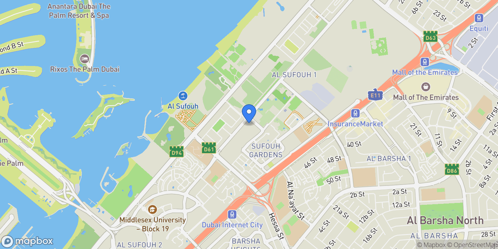 Map showing Dubai 17295, Dubai, Dubai, United Arab Emirates.