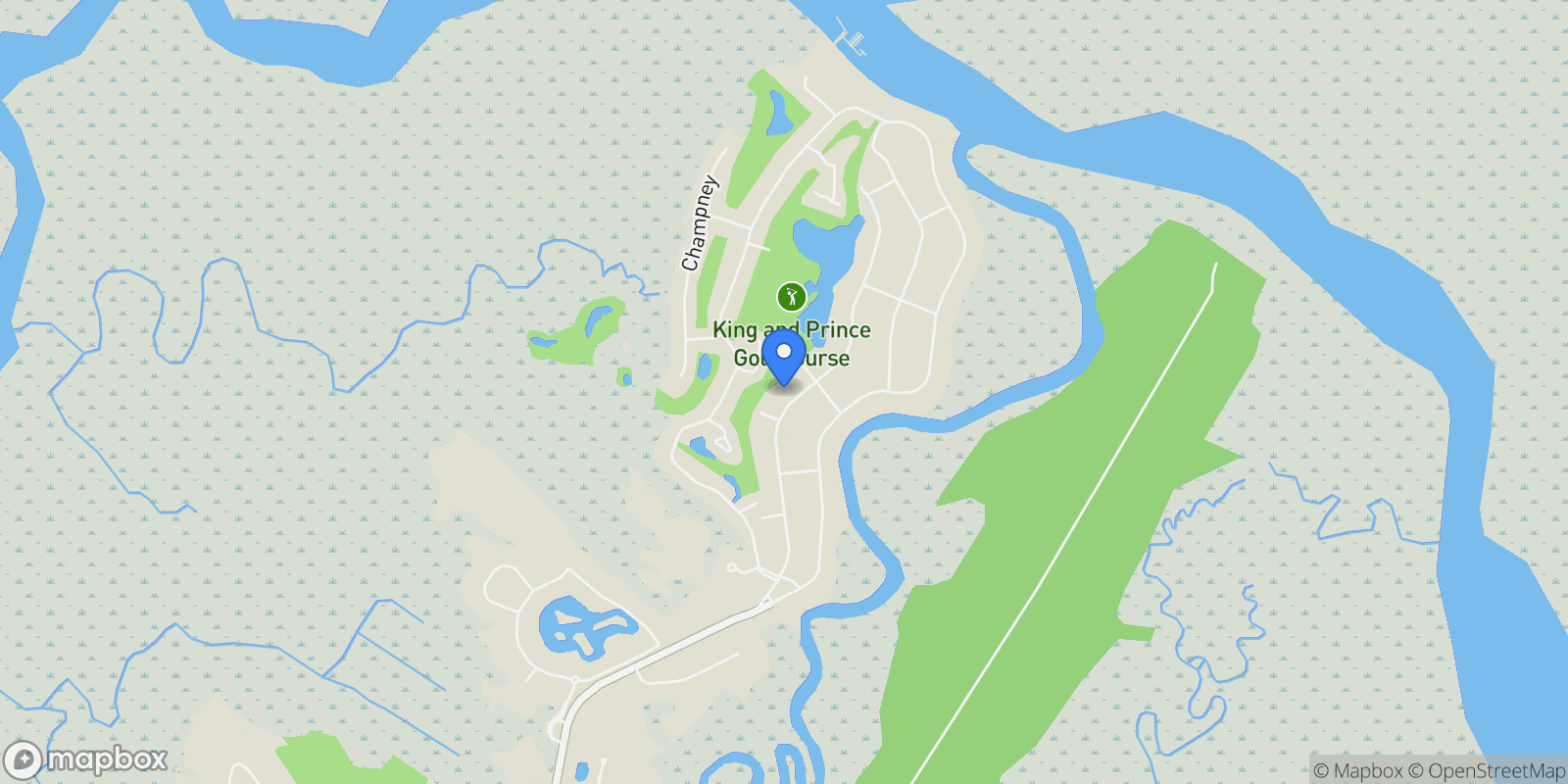 Map showing 145 Butler Lake Drive, Saint Simons Island, GA 31522, St. Simons, Georgia, United States.