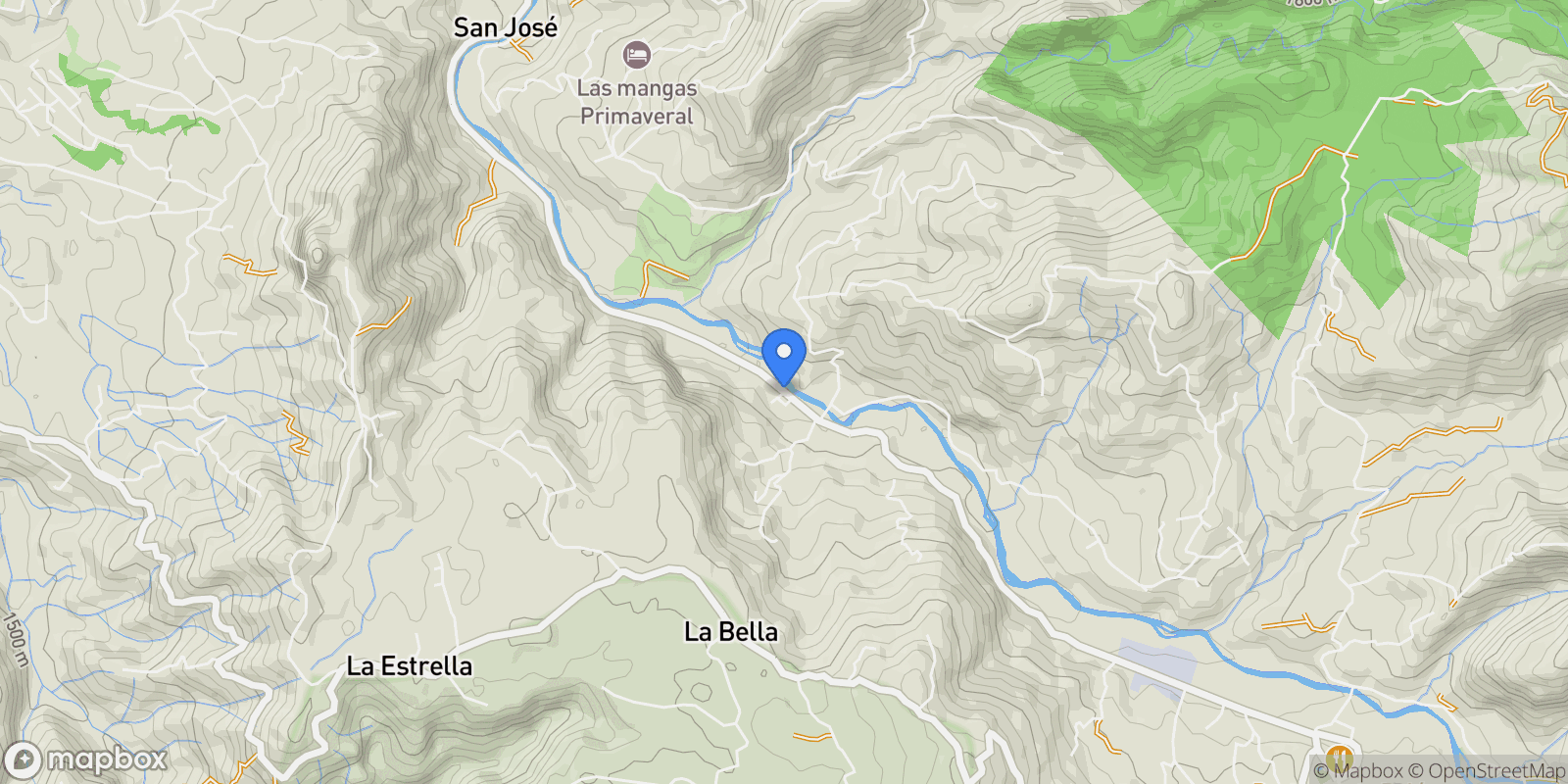 Map showing Via a La Florida Vereda #Km 7,La bananera Pereira Risaralda Col, La Bananera, Risaralda, Colombia.
