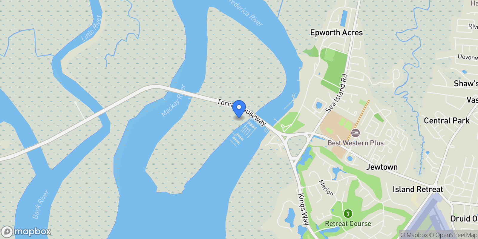 Map showing 20 Waterfront Drive #124, Saint Simons Island, GA 31522, St. Simons, Georgia, United States.