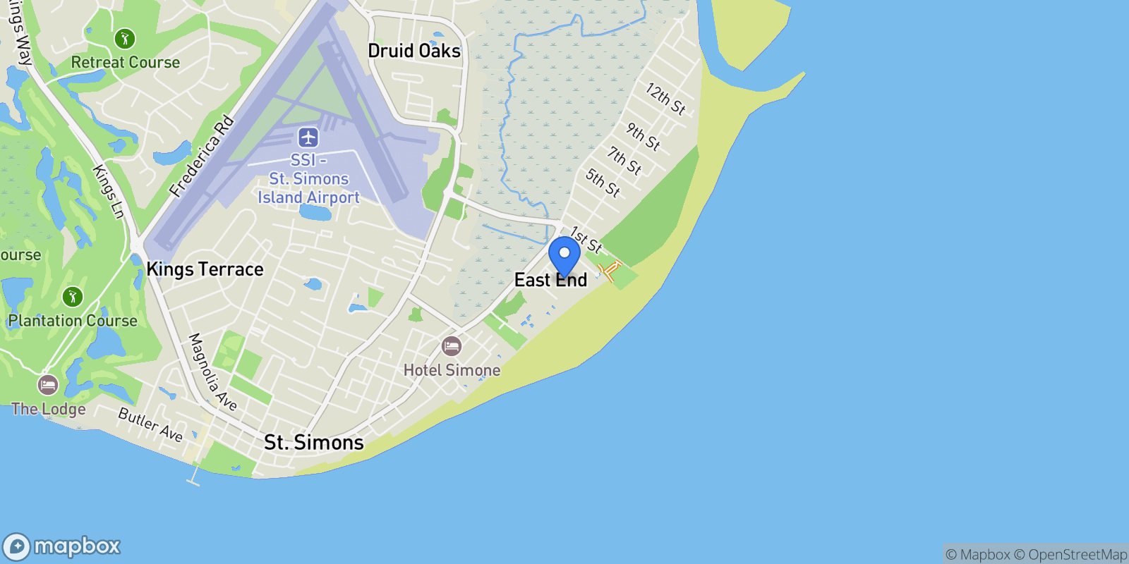 Map showing 1524 Wood Avenue #214, Saint Simons Island, GA 31522, St. Simons, Georgia, United States.