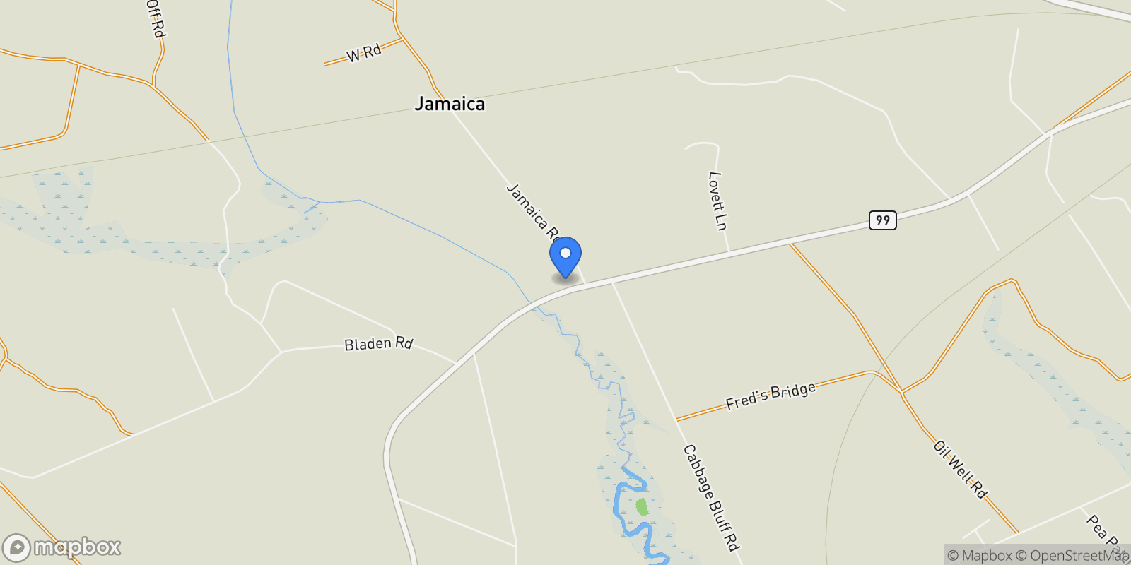 Map showing 1871 Georgia Highway 99, Brunswick, GA 31523, Brunswick, Georgia, United States.