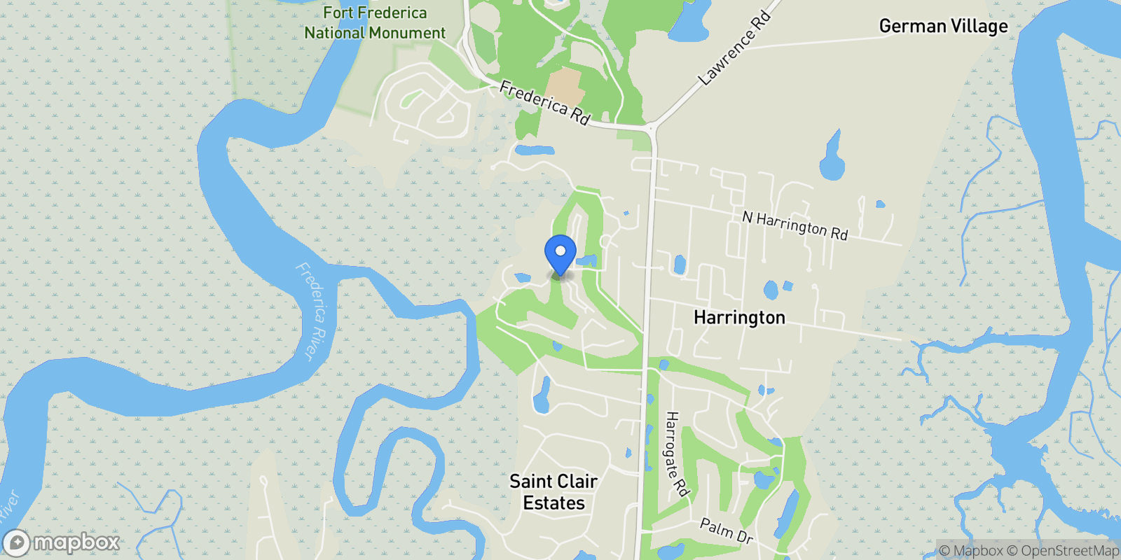 Map showing 4 Bay Tree Court West, Saint Simons Island, GA 31522, St. Simons, Georgia, United States.