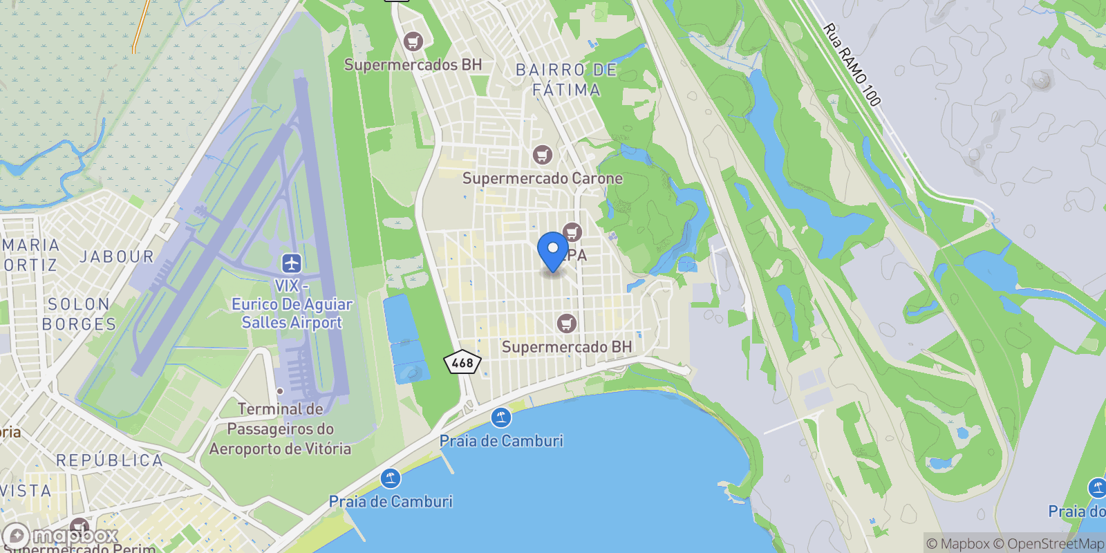 Map showing Jardim Camburi, State of Espírito Santo, Brazil.