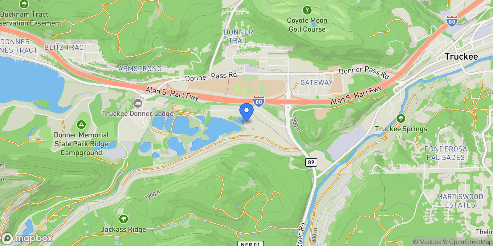 Map showing 11658 McClintock Loop, Truckee, CA, United States.