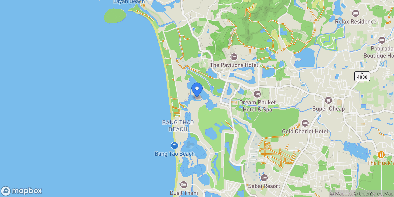 Map showing 33 33/27 หมู่ที่ 4 ถนน ศรีสุนทร Tambon Choeng Thale, Amphoe Thalang, Chang Wat Phuket 83110, Thailand, Choeng Thale, Phuket, Thailand.