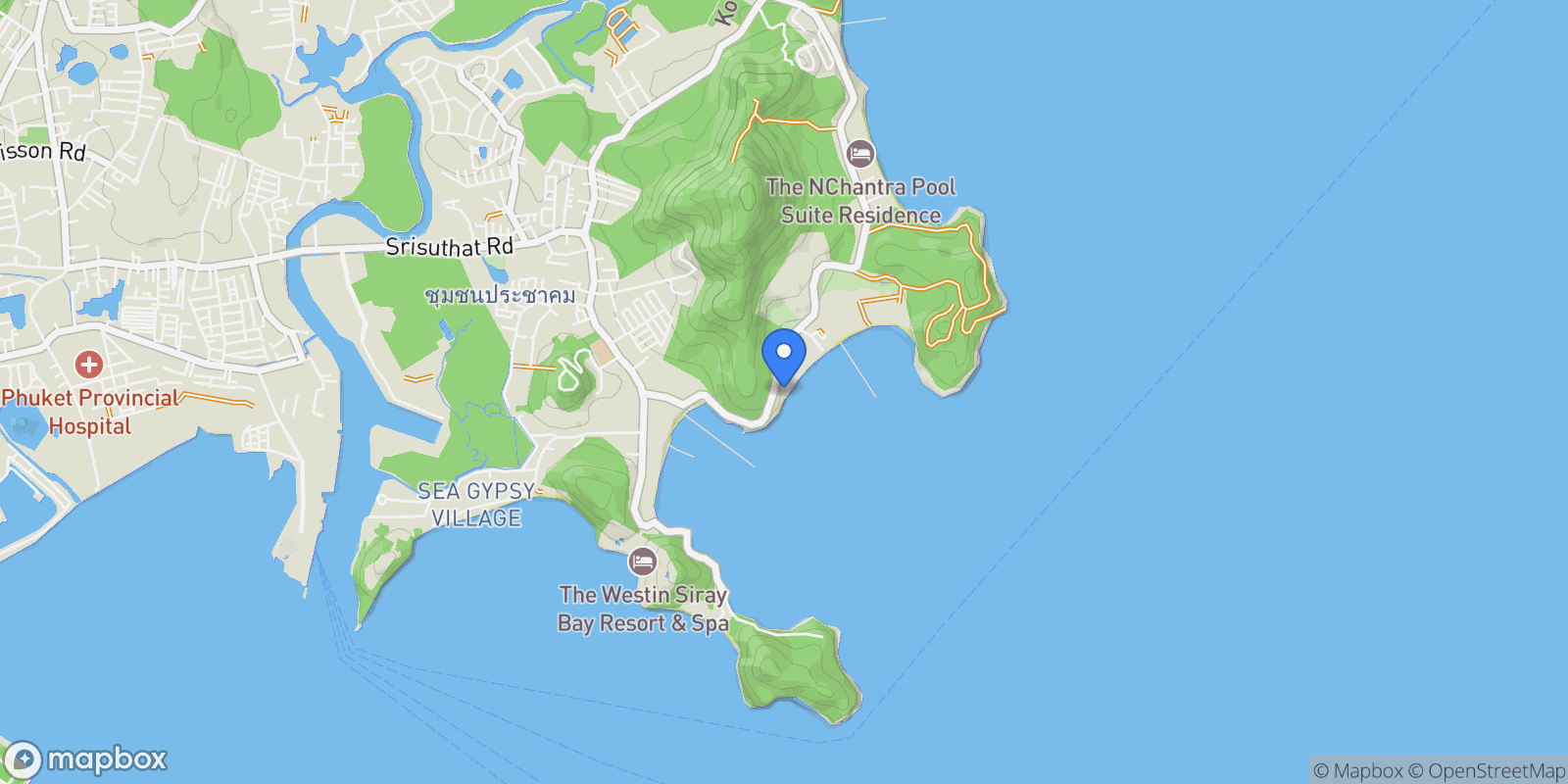 Map showing 77 1, Tambon Ratsada, Amphoe Mueang Phuket, Chang Wat Phuket 83000, Thailand, Ratsada, Phuket, Thailand.
