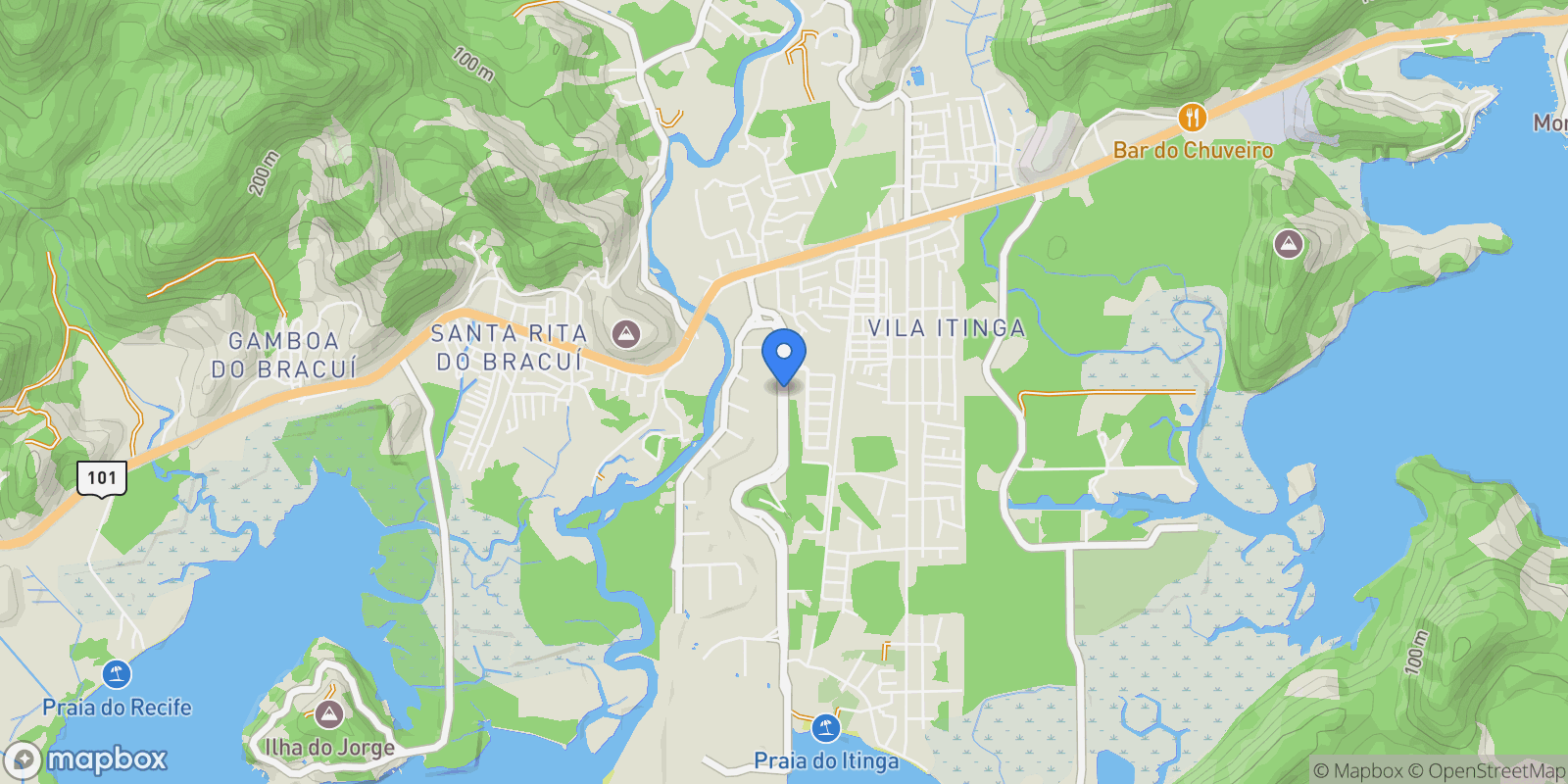 Map showing Bracuí, State of Rio de Janeiro, Brazil.