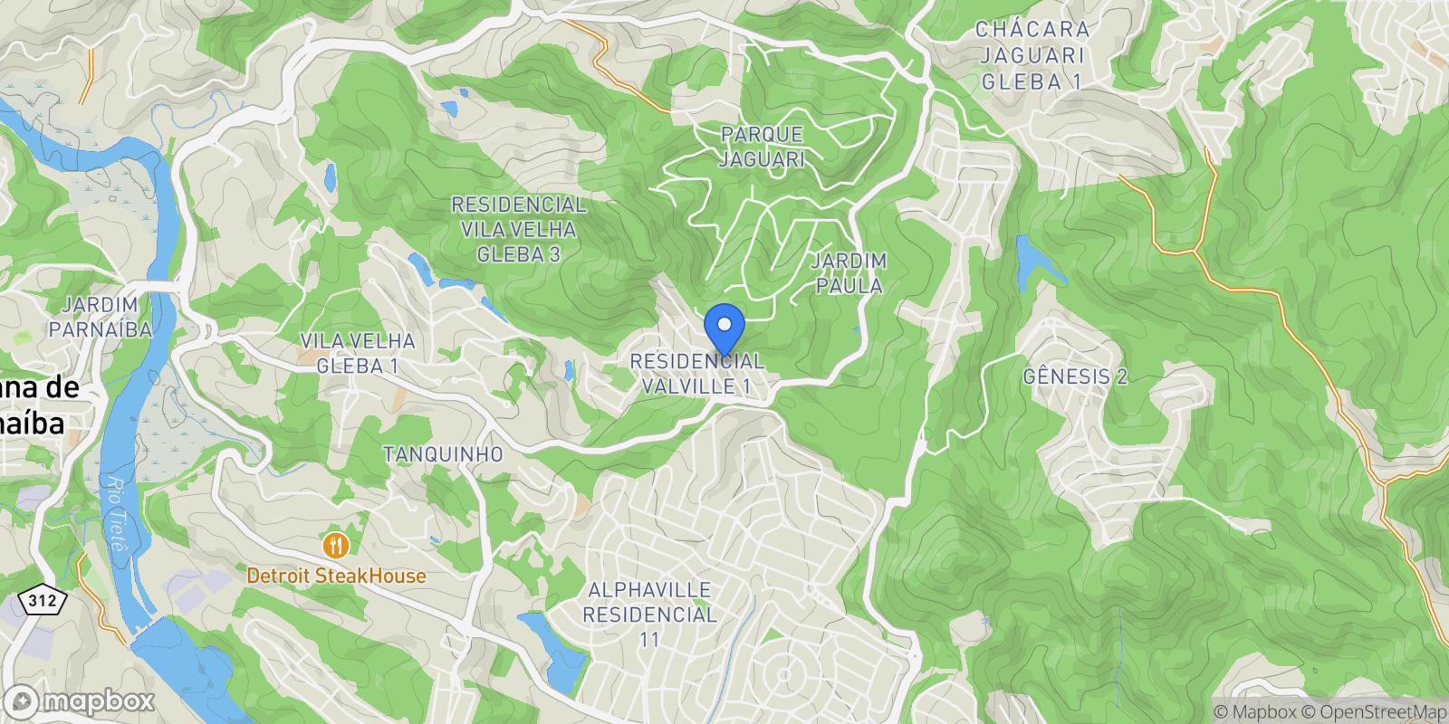 Map showing Parque Sinai, State of São Paulo, Brazil.