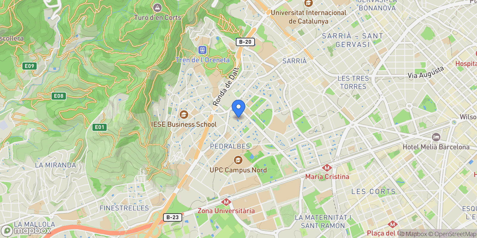 Map showing Carrer dels Cavallers, 08034, Barcelona, Barcelona, Barcelona, les Corts, Barcelona, Spain.