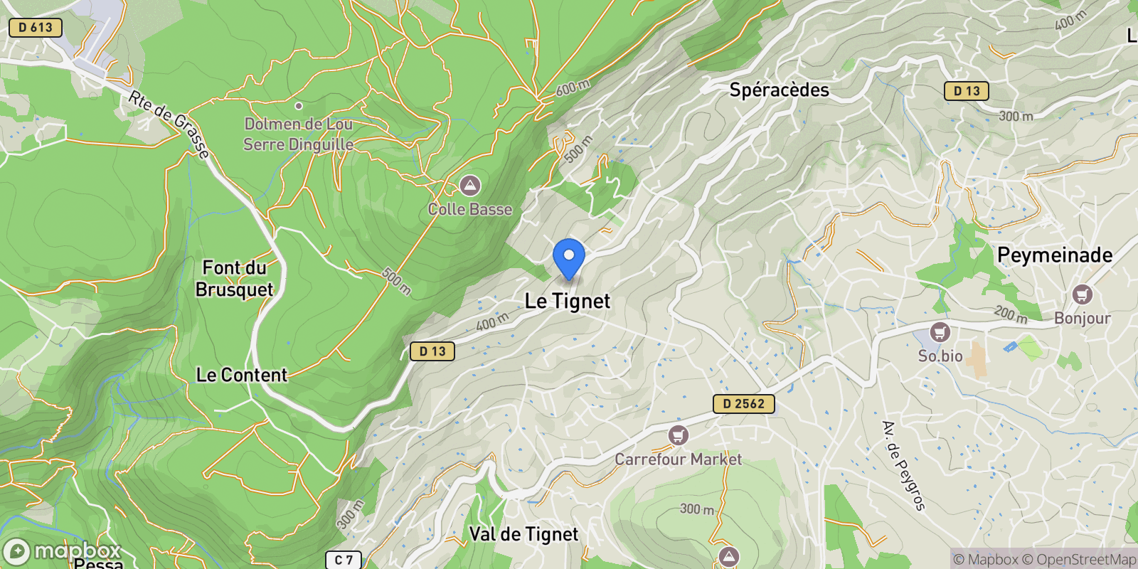 Map showing Le Tignet, Provence-Alpes-Côte d'Azur, France.