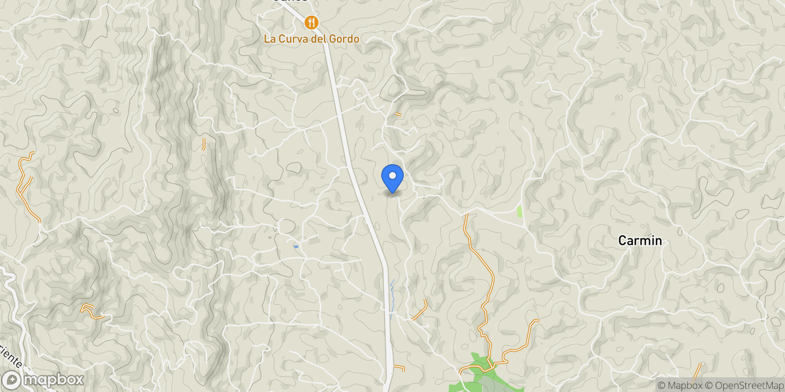 Map showing Rionegro KM 4 VIA AEROPUERTO GUARNE VEREDA LA MOSQUITA PARCELACION LA CAROLINA, Guarne, Antioquia, Colombia.