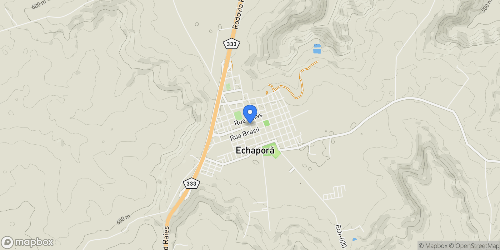 Map showing Echaporã, State of São Paulo, Brazil.